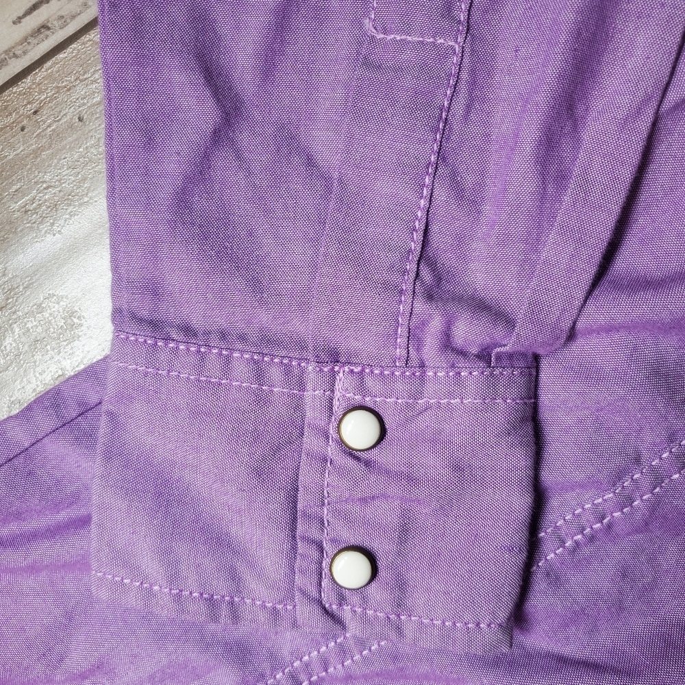 C.E.‎ Schmidt Workwear Purple Snap Button Collare… - image 5
